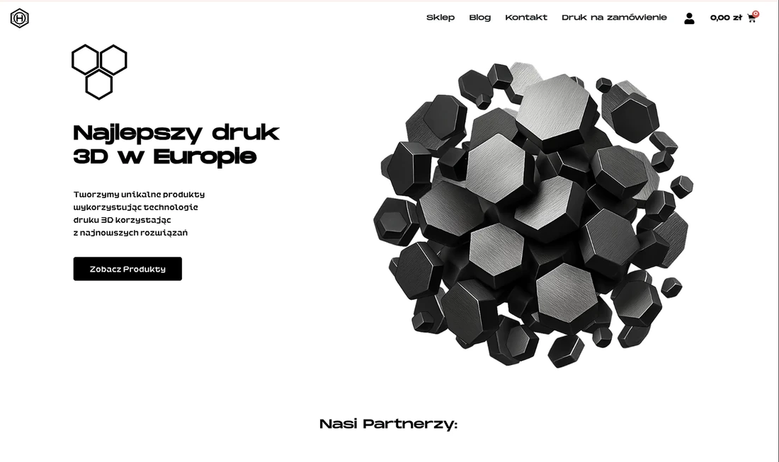 Zrzut ekranu strony Hexasphere