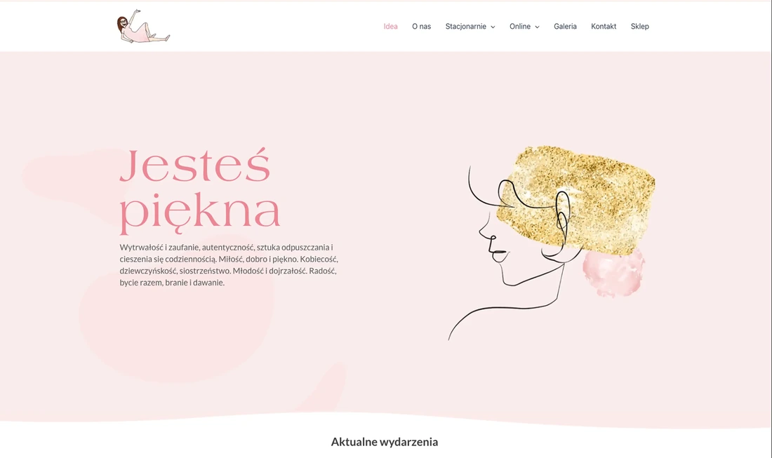Zrzut ekranu strony Jesteś Piękna